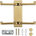 Korfe Fold-Flat Double Wall Hook Brushed Brass - Product view